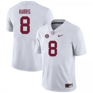 NCAA Men's Alabama Crimson Tide #8 Christian Harris Stitched College 2019 Nike Authentic White Football Jersey OI17V71XI